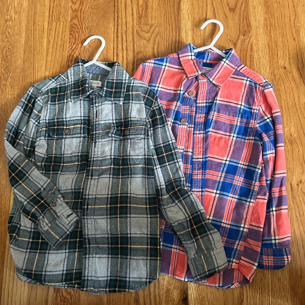 Gymboree Boys Flannel Shirts size S (5-6)